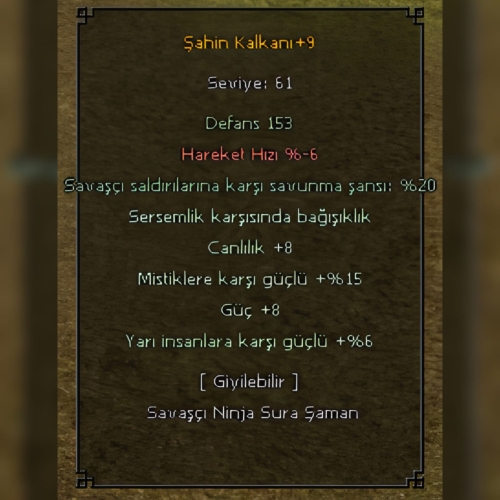  +9 ŞAHİN KALKANI